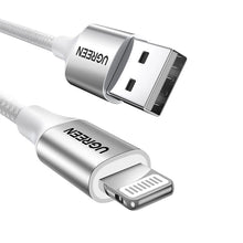 Заредете изображение във визуализатора на галерията – Ugreen US199 60163 USB-A / Lightning MFi cable 2m - silver
