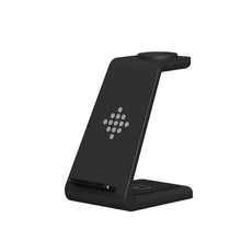 Заредете изображение във визуализатора на галерията – Tech-Protect A8 10W inductive charger in the form of a 3-in-1 stand for smartphone / headphones / smartwatch - black
