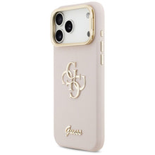 Заредете изображение във визуализатора на галерията – GUESS case for IPHONE 17 Pro Max GUHCP17XPCS4GSP (Grained PU Big 4G &amp; Stand Camera) pink
