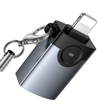 Заредете изображение във визуализатора на галерията – Adapter OTG Lightning to USB A Hoco UA46 Victory gray
