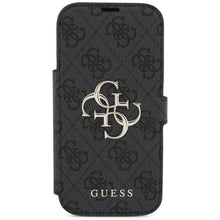 Заредете изображение във визуализатора на галерията – GUESS book case for IPHONE 17 Pro GUBKP17L4GMGGR (PU 4G Metal Logo) black
