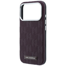 Заредете изображение във визуализатора на галерията – KARL LAGERFELD case for IPHONE 18 Pro Max/17 Pro Max compatible with MagSafe (Mono Resin Logo) burgundy

