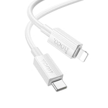 Заредете изображение във визуализатора на галерията – HOCO cable Type C to Lightning PD 27W X107 1 m white
