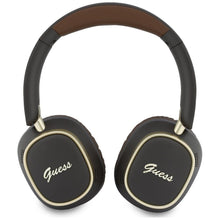 Заредете изображение във визуализатора на галерията – Wireless headphones Guess ENC Rectangle Metal Script brown
