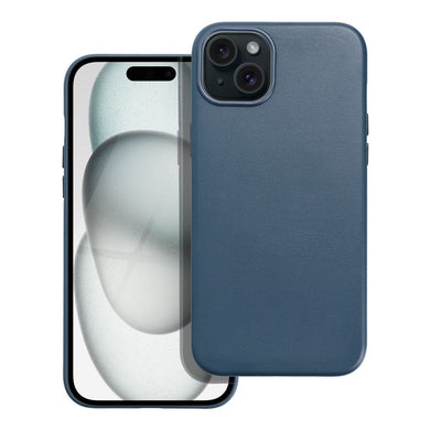 Гръб LEATHER MAG COVER за IPHONE 15 Plus indigo син