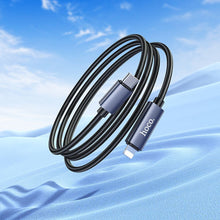 Заредете изображение във визуализатора на галерията – HOCO cable Type C to Lightning with display PD 27W X112 1 m black
