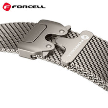 Заредете изображение във визуализатора на галерията – FORCELL F-DESIGN FA11 stainless steel strap for APPLE Watch 42 / 44 / 45 / 49 mm silver
