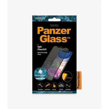 Заредете изображение във визуализатора на галерията – PanzerGlass E2E Super+ privacy tempered glass for iPhone XR / 11 - with black frame
