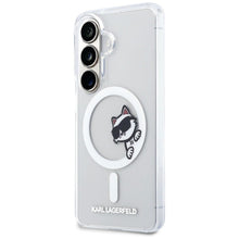 Заредете изображение във визуализатора на галерията – KARL LAGERFELD case for SAMSUNG S26 KLHMS26S6HCPSCT (Magnetic IML Peekaboo Choupette) transparent
