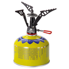 Заредете изображение във визуализатора на галерията – The lightest tourist stove for gas cartridges (valve or thread) SPARK 80gram 2.6kW
