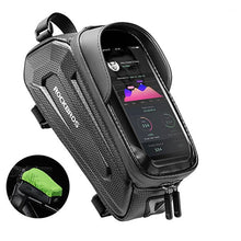 Заредете изображение във визуализатора на галерията – Rockbros B68 armored bicycle bag with phone cover 1.5l - black
