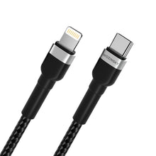 Заредете изображение във визуализатора на галерията – Wozinsky WNBCL1 Lightning / USB-C PD 30W cable 1 m - black

