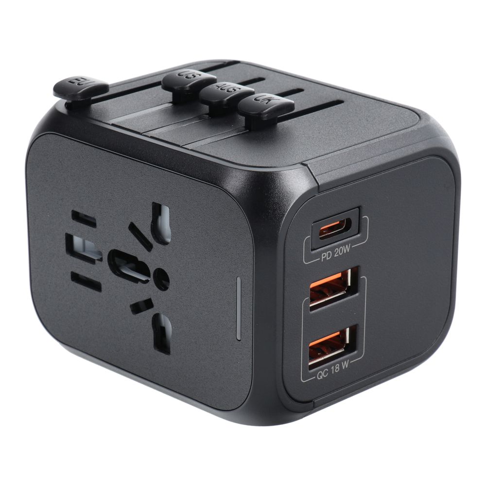 Travel charger / adapter SL-209PQ-2 WHOLE WORLD black