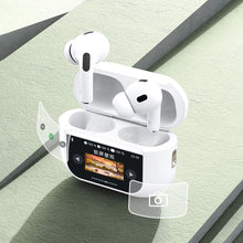 Заредете изображение във визуализатора на галерията – Dudao U19 in-ear TWS wireless Bluetooth 5.3 headphones with LED display - white
