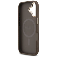Заредете изображение във визуализатора на галерията – GUESS case for IPHONE 17 compatible with MagSafe GUHMP17SP4GTDGMW (4G PU W/ Triangle Logo) gold brown
