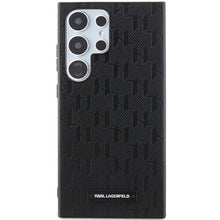 Заредете изображение във визуализатора на галерията – Original Pouch KARL LAGERFELD  hardcase Saffiano Mono Metal Logo KLHCS24LSAKLHPK for Samsung Galaxy S24 Ultra black
