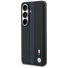 Заредете изображение във визуализатора на галерията – BMW case for SAMSUNG S26 compatible with MagSafe BMHMS26S25PCPSKB (Perforated Stripe Logo) blue
