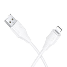 Заредете изображение във визуализатора на галерията – Silicone Cable USB A to Lightning Hoco 2,4A 1 m X124 white
