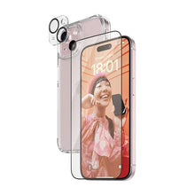 Заредете изображение във визуализатора на галерията – PanzerGlass Bundle 3in1 set transparent case + foil + camera cover for iPhone 15
