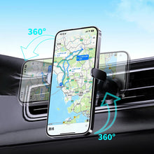 Заредете изображение във визуализатора на галерията – Dudao FW11 car phone holder with 15W inductive charger for air vent / cockpit - black
