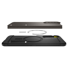 Заредете изображение във визуализатора на галерията – SPIGEN case TOUGH ARMOR compatible with MagSafe for SAMSUNG S25 Edge gunmetal

