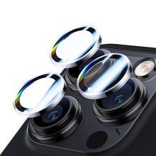 Заредете изображение във визуализатора на галерията – Benks Tempered glass Glass Warrior Lens Protector on camera for Iphone 15 Pro/15 Pro Max (lens 3 pieces) transparent

