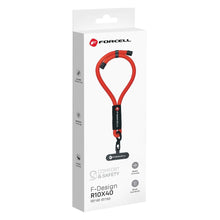 Заредете изображение във визуализатора на галерията – FORCELL F-DESIGN R10X40 wrist phone lanyard with adjustable length (max 20cm in the loop) red
