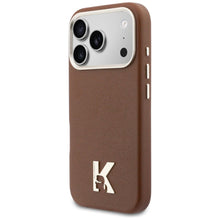 Заредете изображение във визуализатора на галерията – KARL LAGERFELD case for IPHONE 17 Pro compatible with MagSafe KLHMP17L5PGFKHGW (Karl Head Logo) brown
