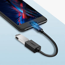 Заредете изображение във визуализатора на галерията – Ugreen US133 10396 micro USB (male) / USB-A (female) OTG cable flat 0.15m - black
