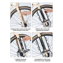 Заредете изображение във визуализатора на галерията – Rockbros 33210010001 front bicycle shelf for bicycle fork - black
