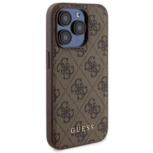 Заредете изображение във визуализатора на галерията – Guess 4G Metal Logo case set for iPhone 15 Pro Max + 5000mAh MagSafe power bank - brown
