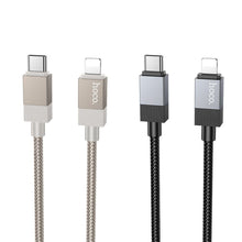 Заредете изображение във визуализатора на галерията – HOCO cable Type C to Lightning PD 27W X110 1 m gold
