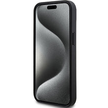 Заредете изображение във визуализатора на галерията – Original Case DKNY hardcase Leather Mono Stripe &amp; Metal Logo DKHCP15MPRTHSLK for Iphone 15 Plus/14 Plus black
