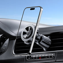 Заредете изображение във визуализатора на галерията – Acefast D22 magnetic car holder with suction cup for phone for air vent - black
