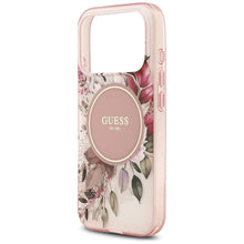 Заредете изображение във визуализатора на галерията – GUESS case for IPHONE 17 Pro Max compatible with MagSafe GUHMP17XHFWBDCEP (IML Flower &amp; Tonal Circle) pink
