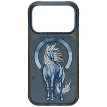 Заредете изображение във визуализатора на галерията – NIMMY case MAGNETIC FANTASY ANIMAL UNICORN compatible with MagSafe for IPHONE 18 Pro/17 Pro blue
