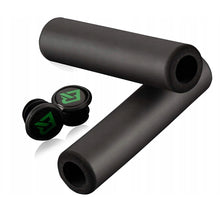 Заредете изображение във визуализатора на галерията – Rockbros GMBT1001BK bicycle grips made of silicone foam - black
