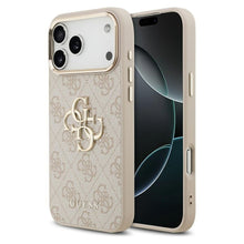 Заредете изображение във визуализатора на галерията – GUESS case for IPHONE 17 Pro Max GUHCP17X4GMGCPI (PU W/ Big 4G Classic Logo) gold pink
