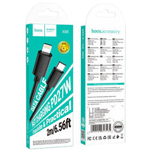 Заредете изображение във визуализатора на галерията – Cable USB C to Lightning Hoco PD 27W 2 m X88 black
