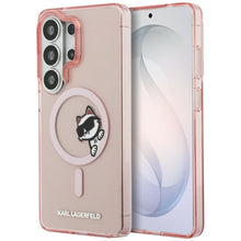 Заредете изображение във визуализатора на галерията – KARL LAGERFELD case for SAMSUNG S26 Ultra KLHMS26L6HCPSCP (Magnetic IML Peekaboo Choupette) pink
