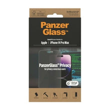 Заредете изображение във визуализатора на галерията – PanzerGlass Classic Fit antibacterial privacy glass for iPhone 14 Pro Max
