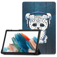 Заредете изображение във визуализатора на галерията – Tech-Protect SmartCase case for Samsung Galaxy Tab A8 10.5 X200 / X205 - blue with a cat
