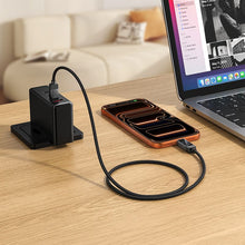 Заредете изображение във визуализатора на галерията – Cable USB C to USB C Hoco 3A 60W with Dpot Matrix LCD 1 m U154 black
