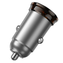 Заредете изображение във визуализатора на галерията – HOCO car charger Type C PD QC 30W NZ16 metal gray
