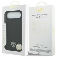 Заредете изображение във визуализатора на галерията – GUESS case for IPHONE 17 Air compatible with MagSafe GUHMP17MSCTRLMK (Silicone W/ Triangle Logo) black

