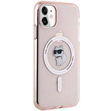 Заредете изображение във визуализатора на галерията – Karl Lagerfeld IML Choupette MagSafe case for iPhone 11 / Xr - pink

