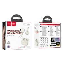 Заредете изображение във визуализатора на галерията – HOCO wireless earphones bluetooth TWS EQ15 milky white
