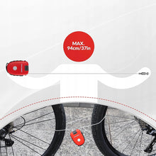 Заредете изображение във визуализатора на галерията – Rockbros 32420981001 bicycle lock with retractable cable - red

