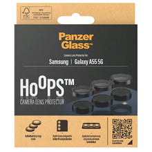 Заредете изображение във визуализатора на галерията – PanzerGlass Hoops Camera Protection for Samsung Galaxy A55 5G - with Black Frame
