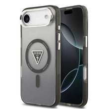 Заредете изображение във визуализатора на галерията – GUESS case for IPHONE 17 Air compatible with MagSafe GUHMP17MHGTMLCGK (IML Gradient W/ Triangle Logo) black
